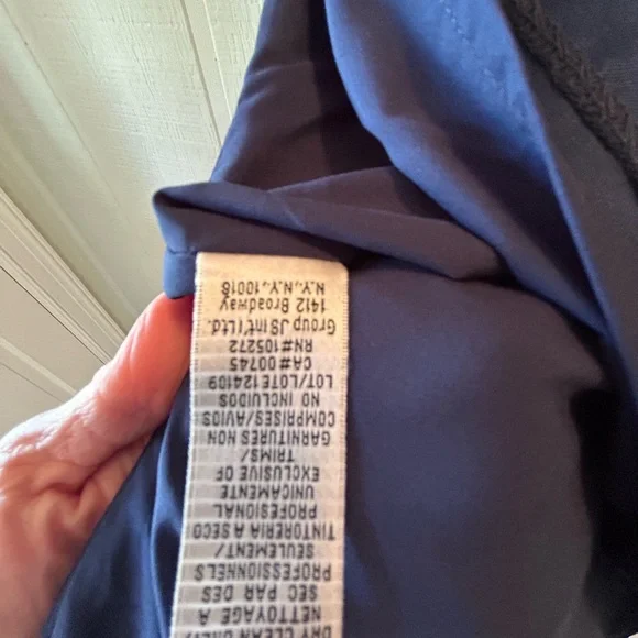 Kay Unger elegant Midnight Blue Long Sleeve Dress - Picture 11 of 11